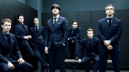 Germany's World Cup victors. Clothes by Hugo Boss.