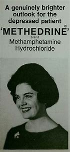 An early advertisement for methamphetamine hydrochloride.