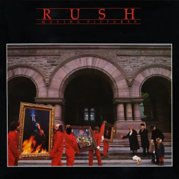 Cover of Rush's 1980 album, Moving Pictures