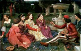 John William Waterhouse's painting A Tale from the Decameron, 1916.