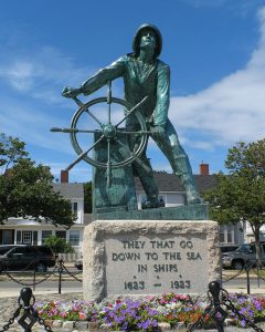 格洛斯特渔夫纪念馆，俯瞰马萨诸塞州格洛斯特，格洛斯特港（青铜，1925年）