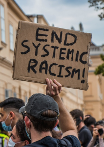 Protest sign at a Black Lives Matter demonstration